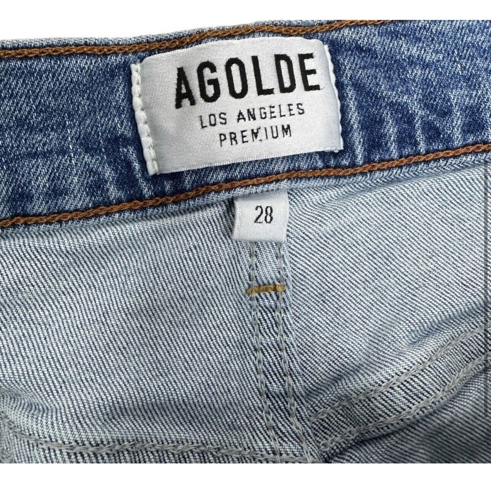 Agolde Sophie High Rise Skinny Crop Jeans Size 28 In Breakout Distressed - Picture 2 of 15